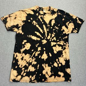 Men’s Large Range Rover Distressed Tie Dye Black Tan Graphic T Shirt Automotive